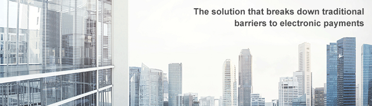 The solution that breaks down traditional barriers to electronic payments.